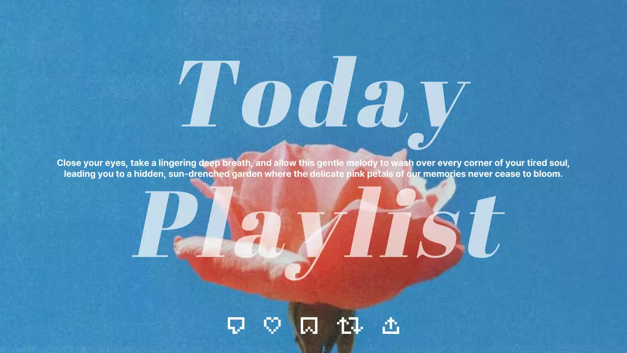 파란색 심플 감성 플레이리스트 안내