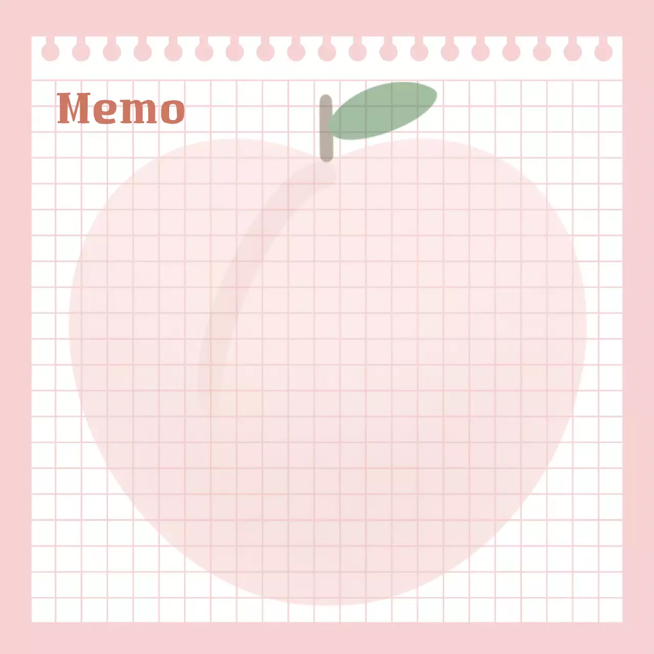 분홍색 미니멀 메모