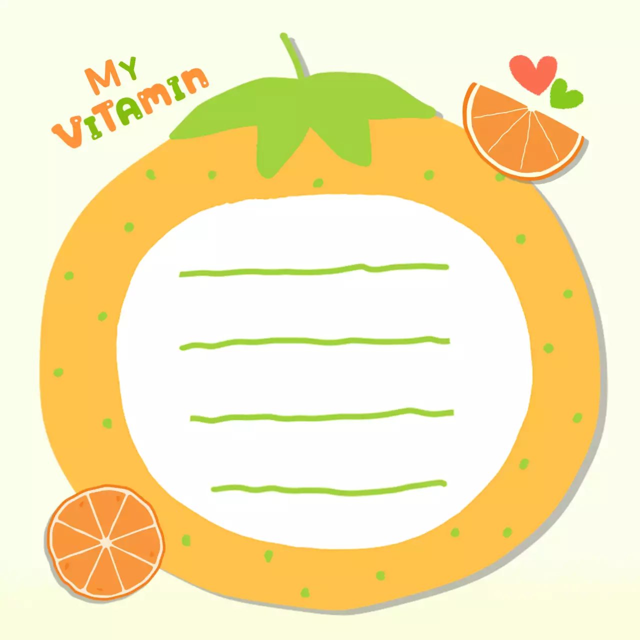 주황 심플 오렌지 체크리스트 미니 노트