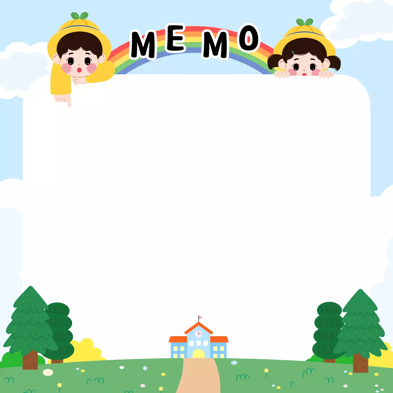 연두 아기자기한 새학기 안내