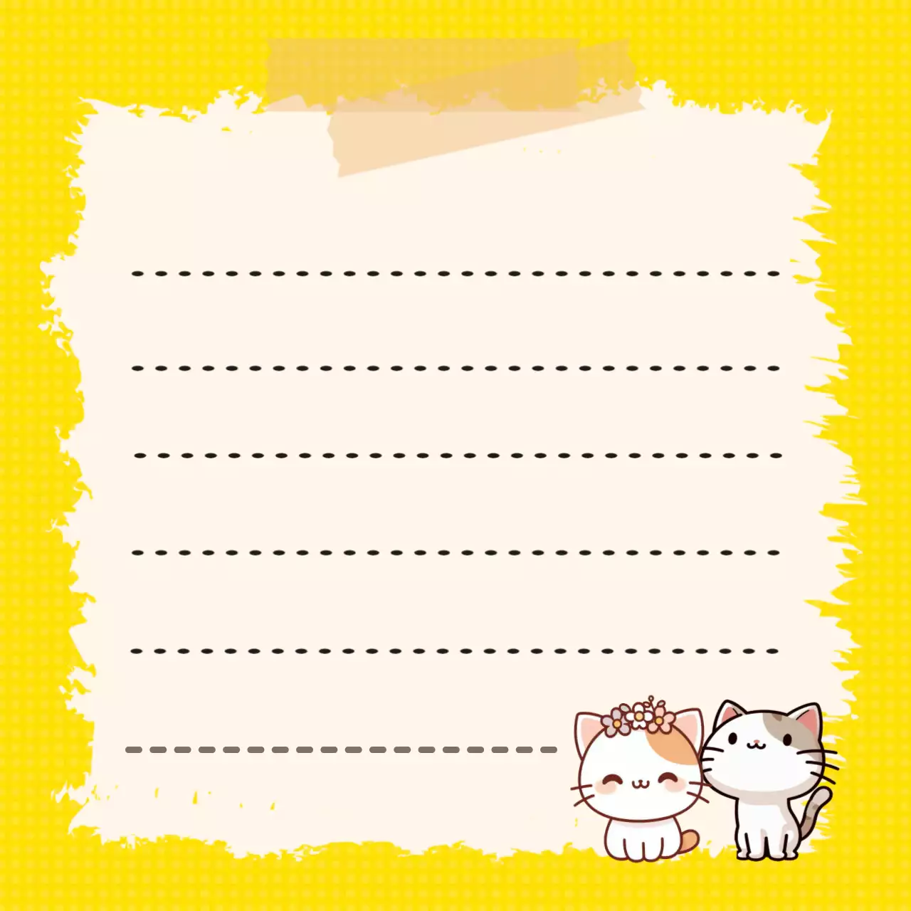 노랑색심플메모지프레임