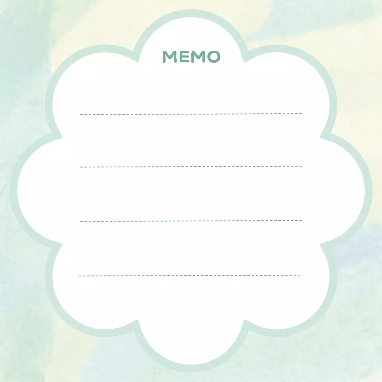 민트 심플 편지 편지지