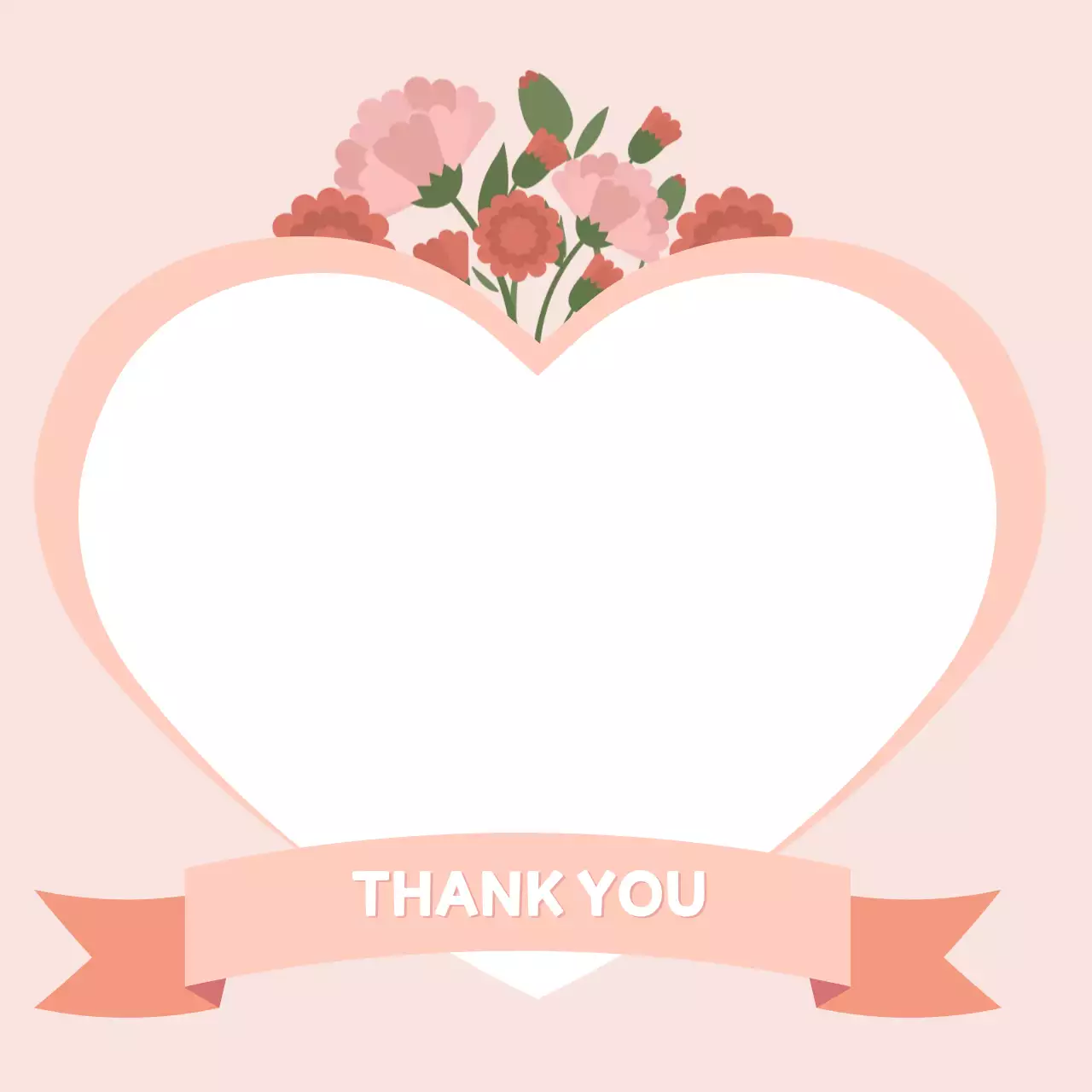 핑크 아기자기한 감사 인사 카드