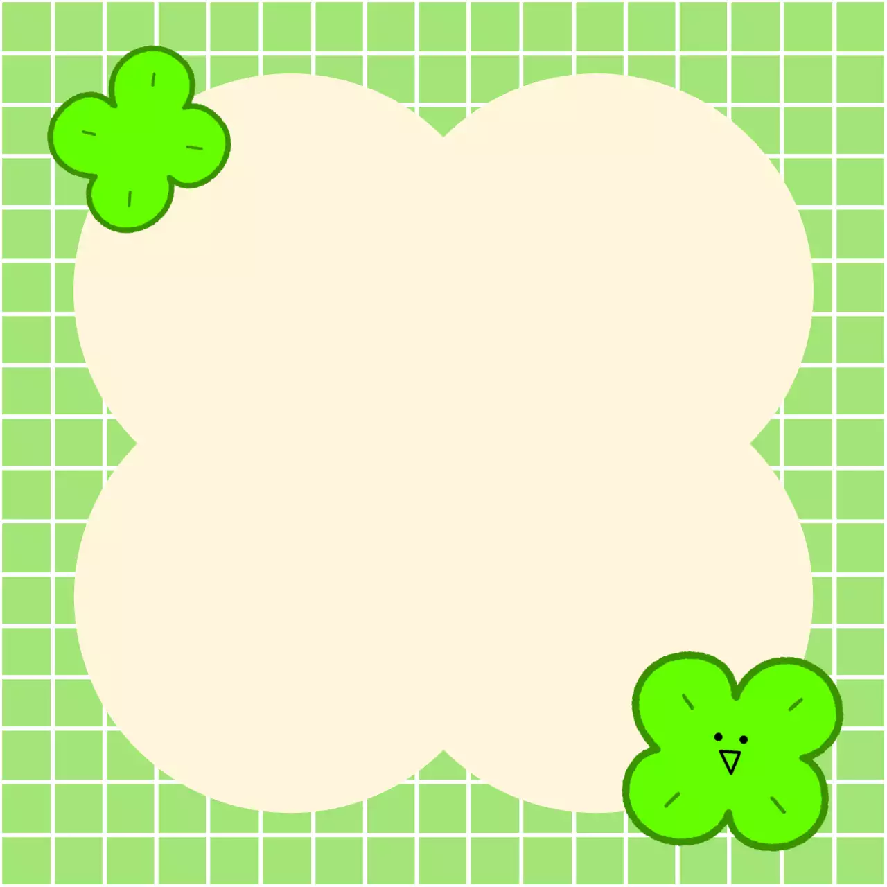 초록색의 아기자기한 편지 문구