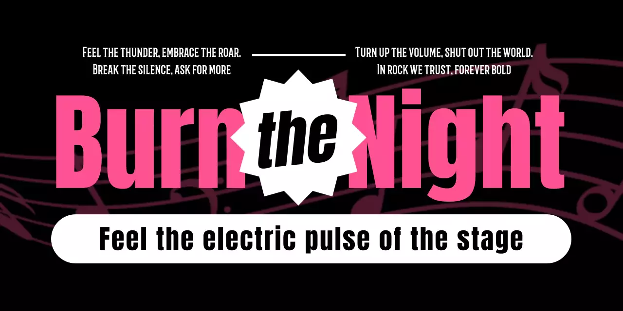 핫핑크 모던 락 콘서트 홍보