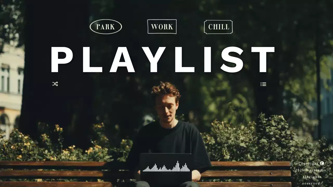 검정 심플 플레이리스트 광고