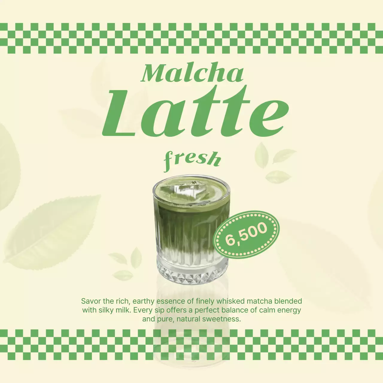 연두 미니멀 말차라떼 메뉴 홍보