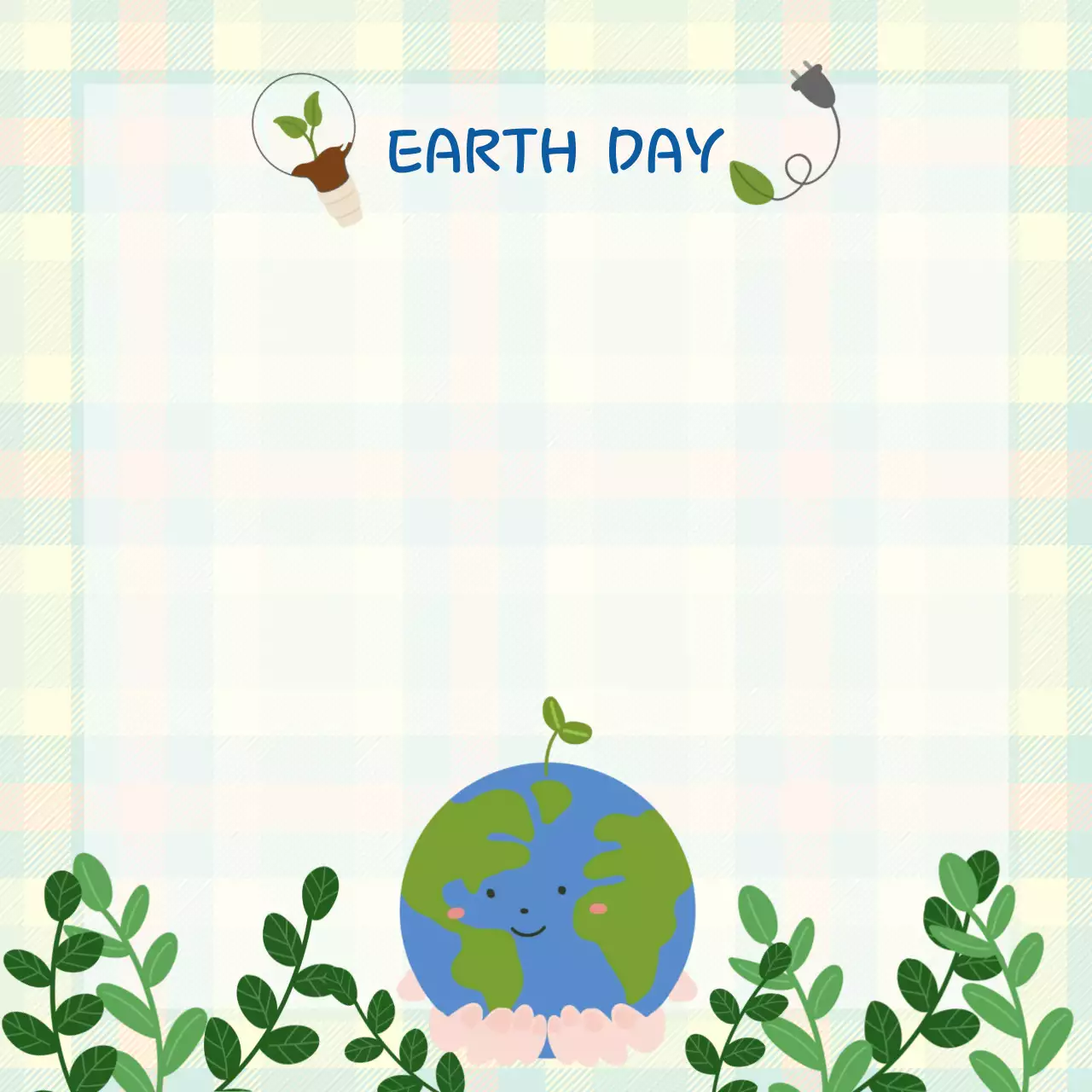 초록색 심플 지구의 날 안내