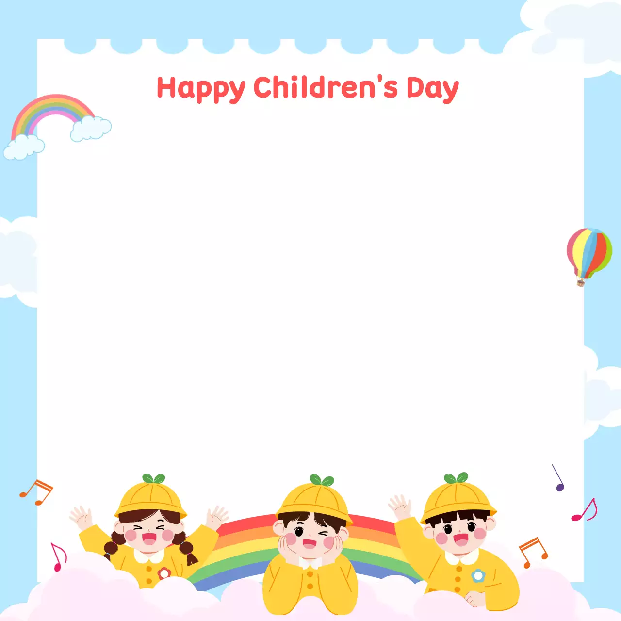 하늘색 아기자기한 어린이날 기념