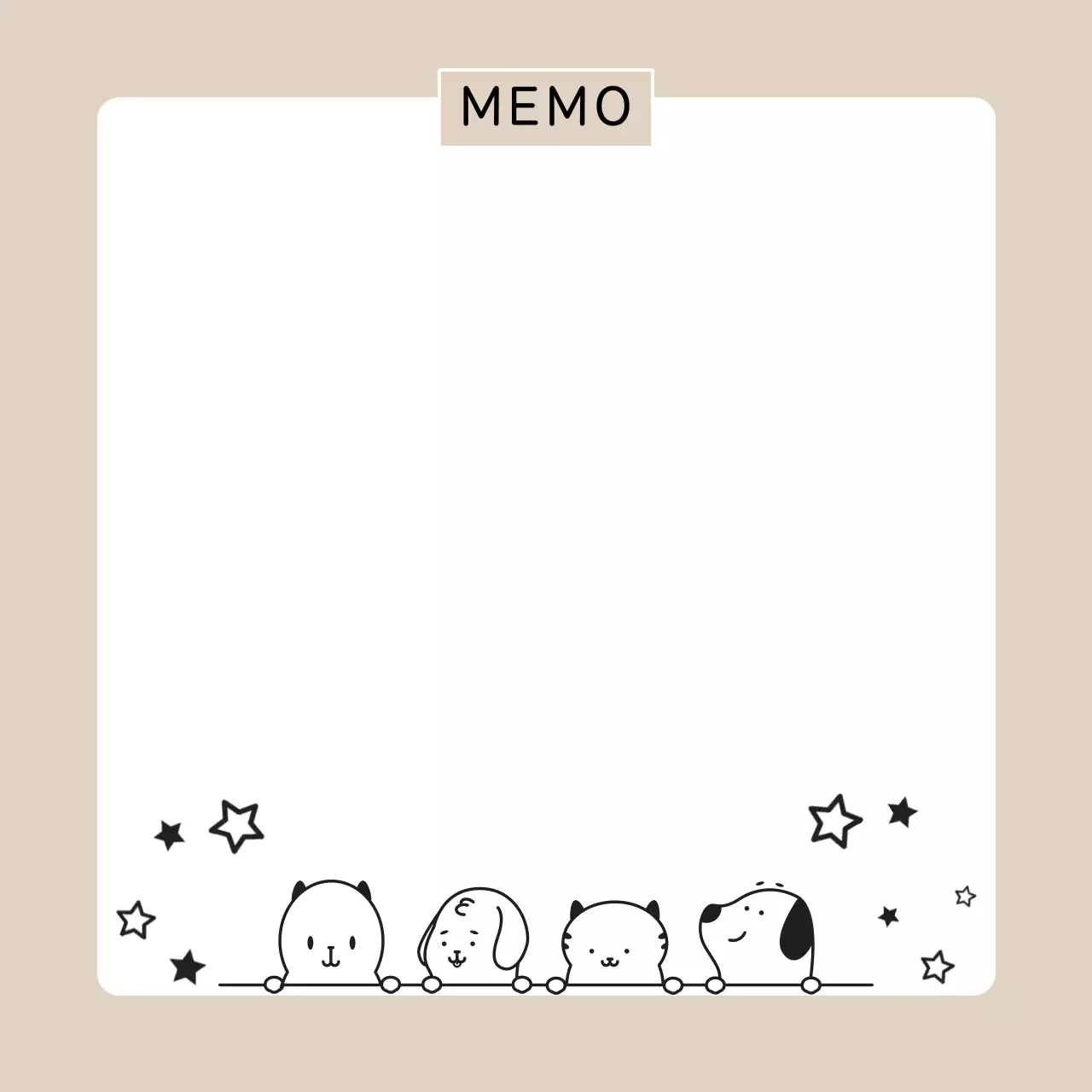 베이지 심플 기록노트