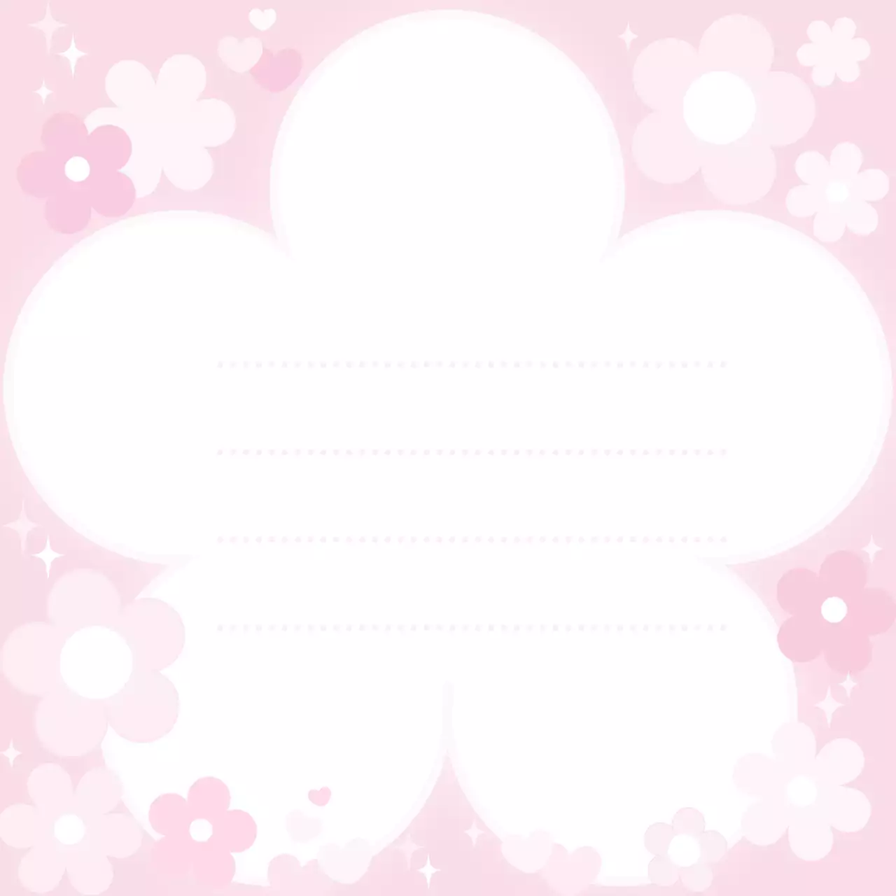 핑크 아기자기한 프레임