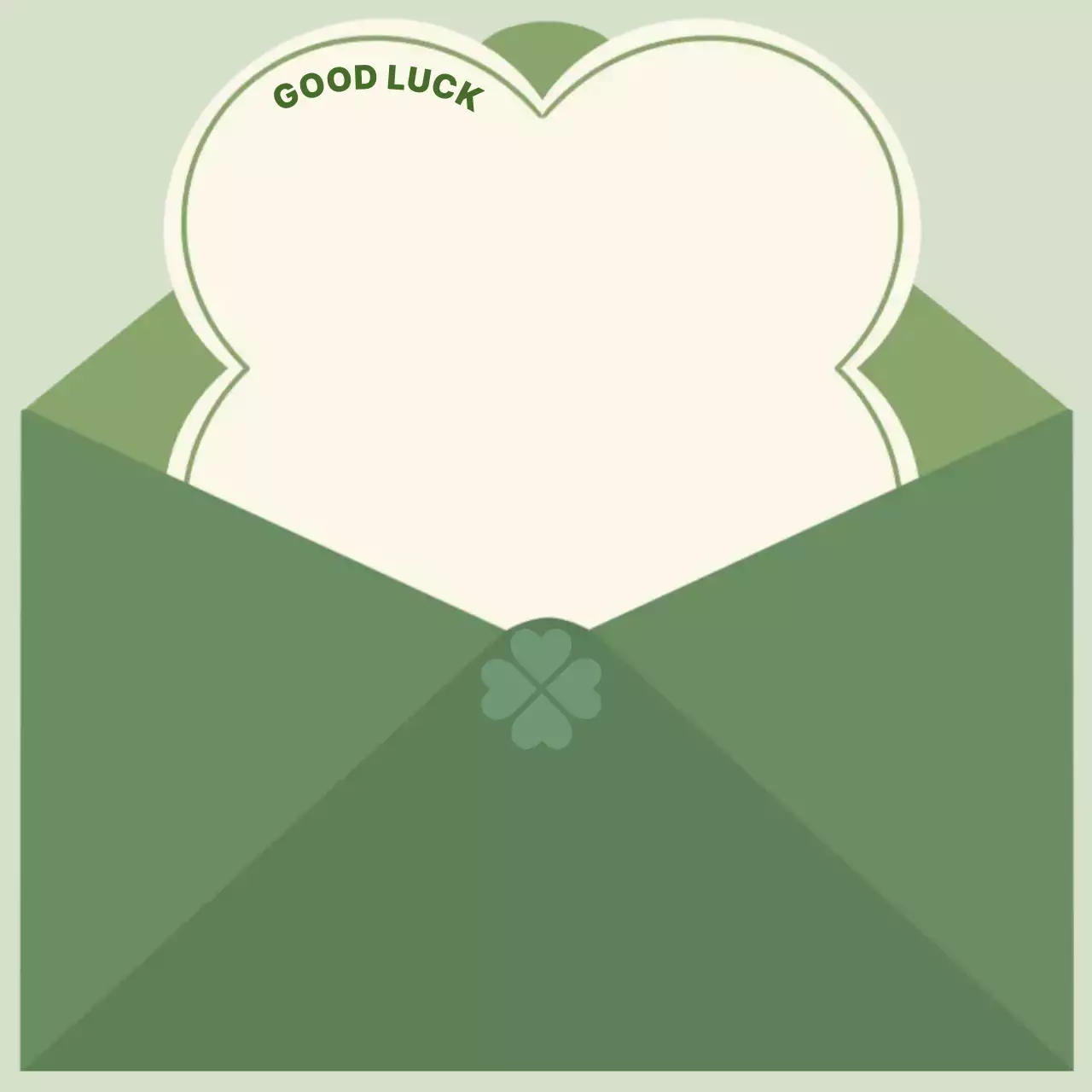 연두 심플 행운 편지