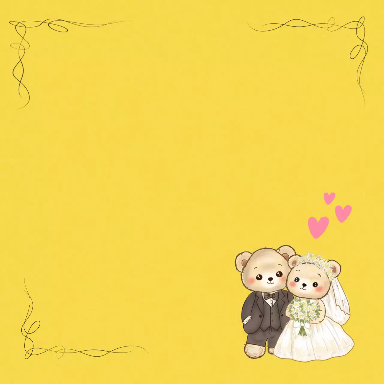 노랑색의 따뜻한 포토프레임