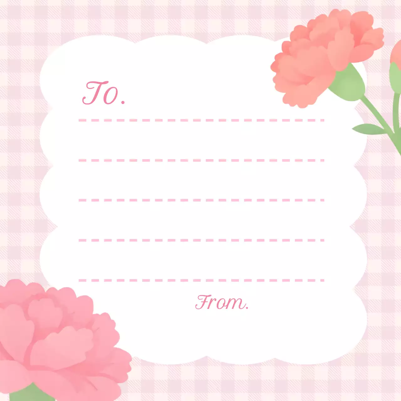 핑크 아기자기한 어버이날 감사인사