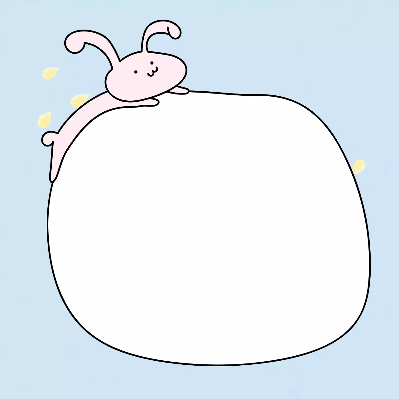 파랑색의 심플한 포토프레임