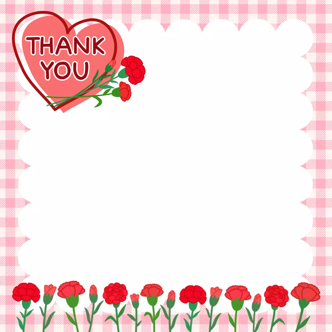 핑크 아기자기한 감사 편지