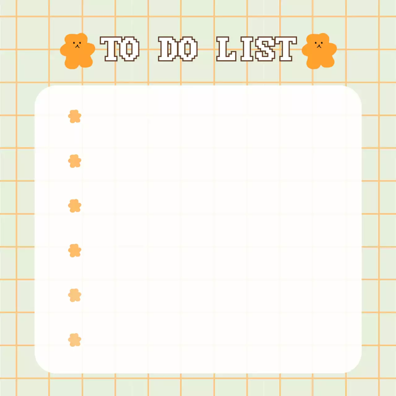 주황 심플 곰돌이 노트