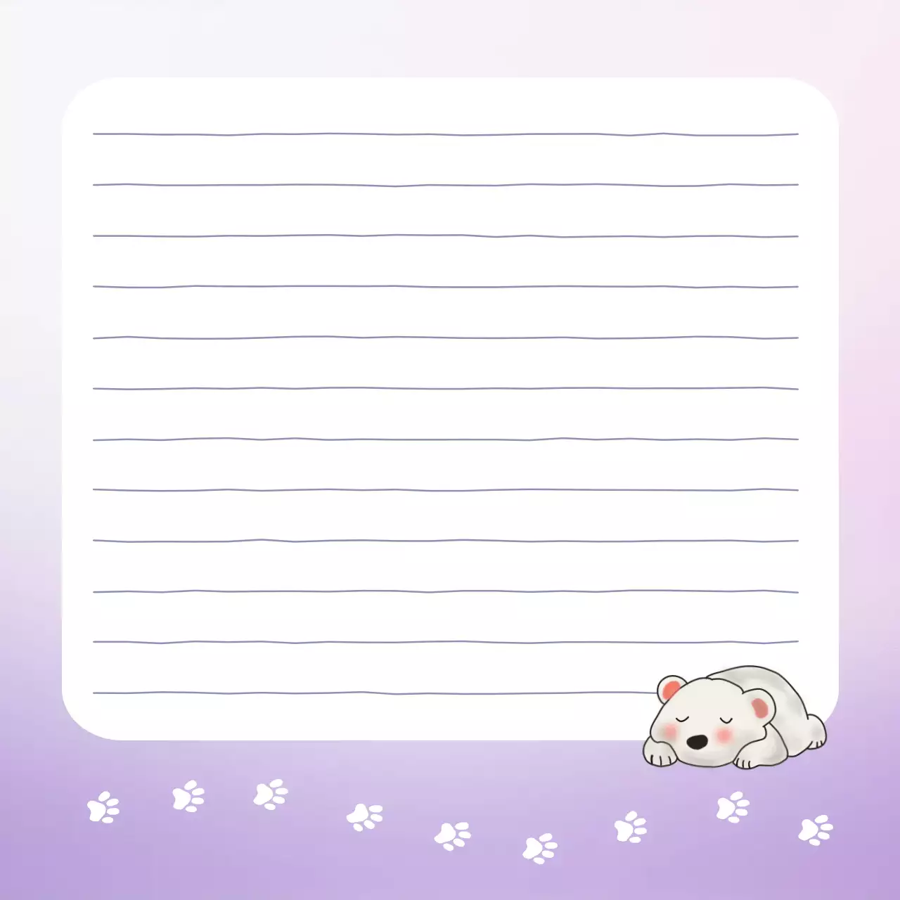 연보라 영롱한 편지프레임