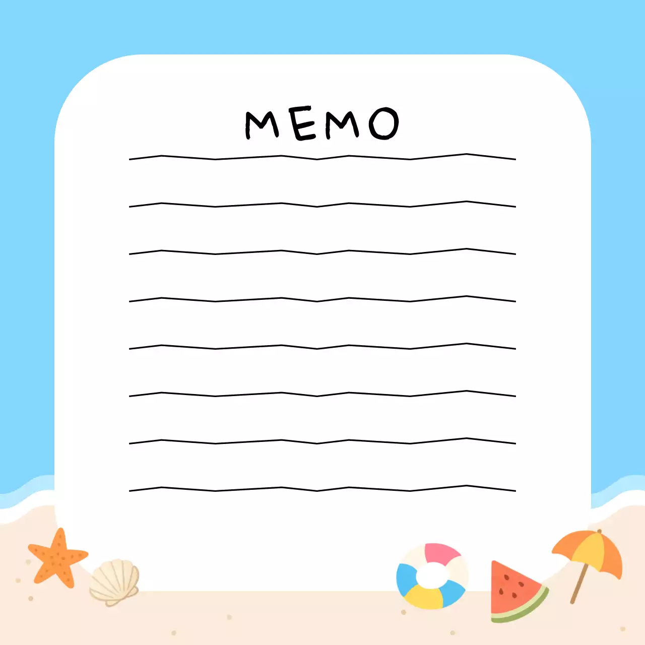 하늘색 미니멀 문구 프레임