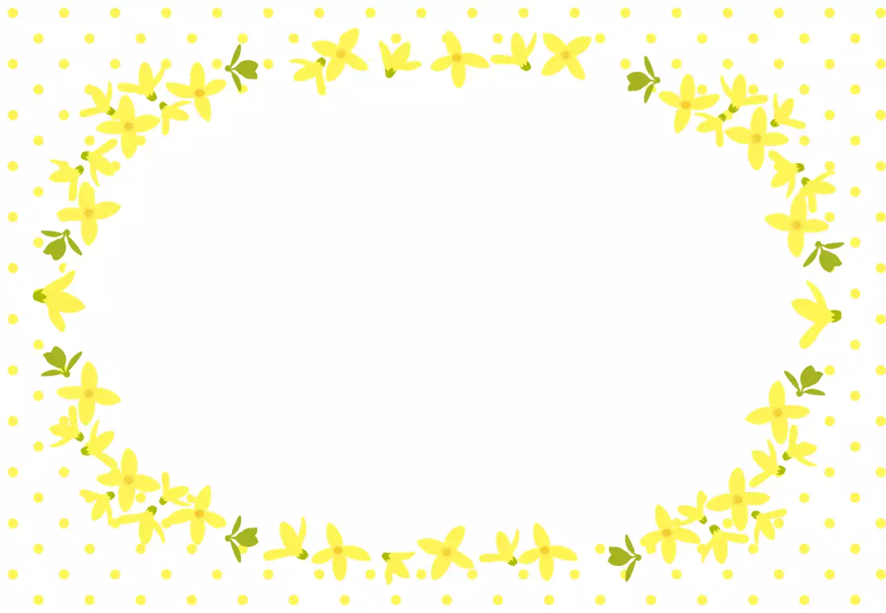 노랑 아기자기한 꽃 장식 엽서