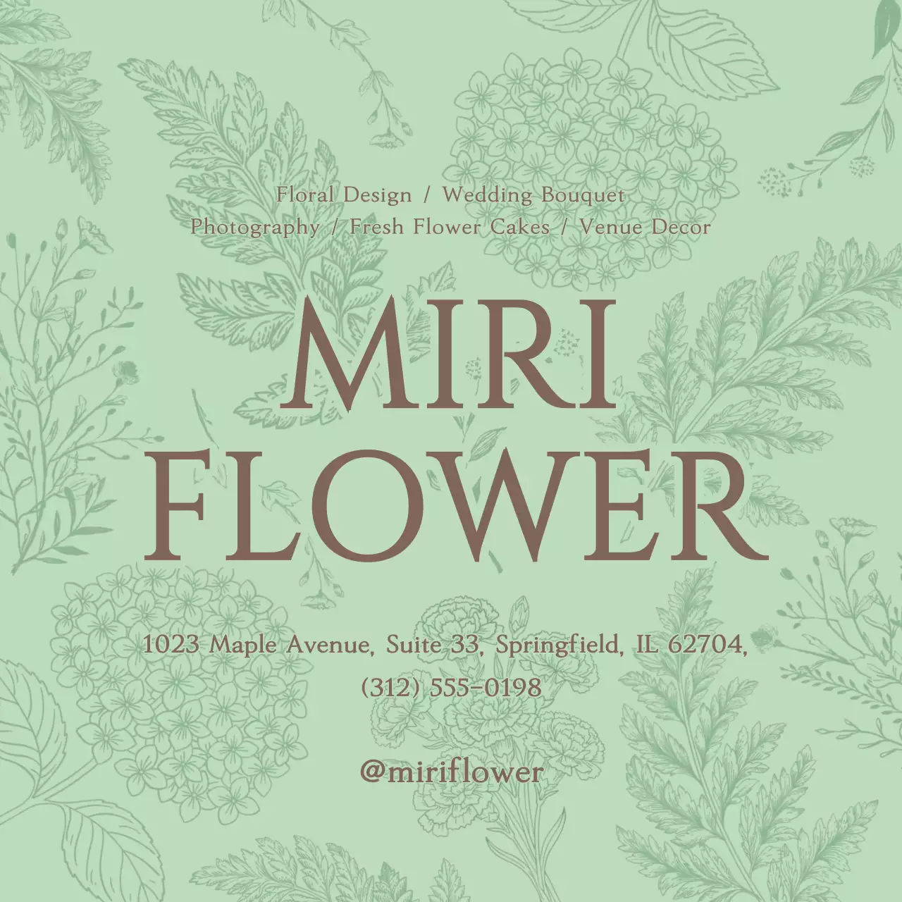 Khuyến mãi cửa hàng hoa tối giản Yeondu