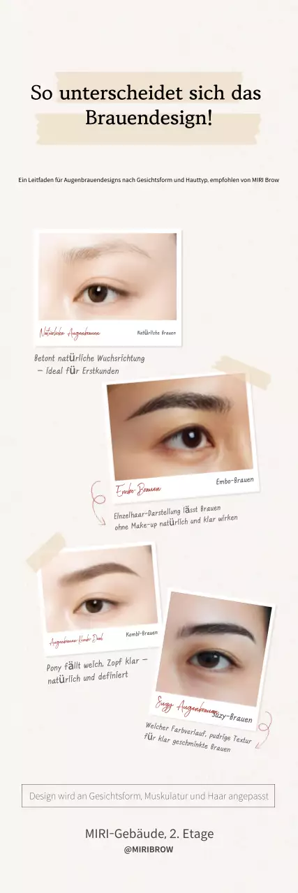 Anleitung für ein gepflegtes, beiges Augenbrauen-Design