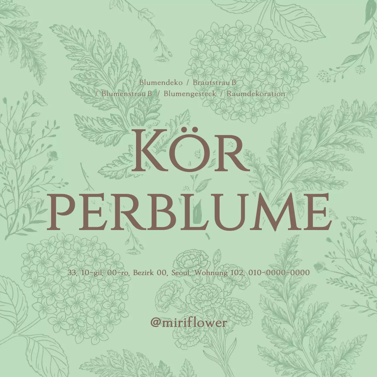 Yeondu Minimalist Flower Shop Promotion