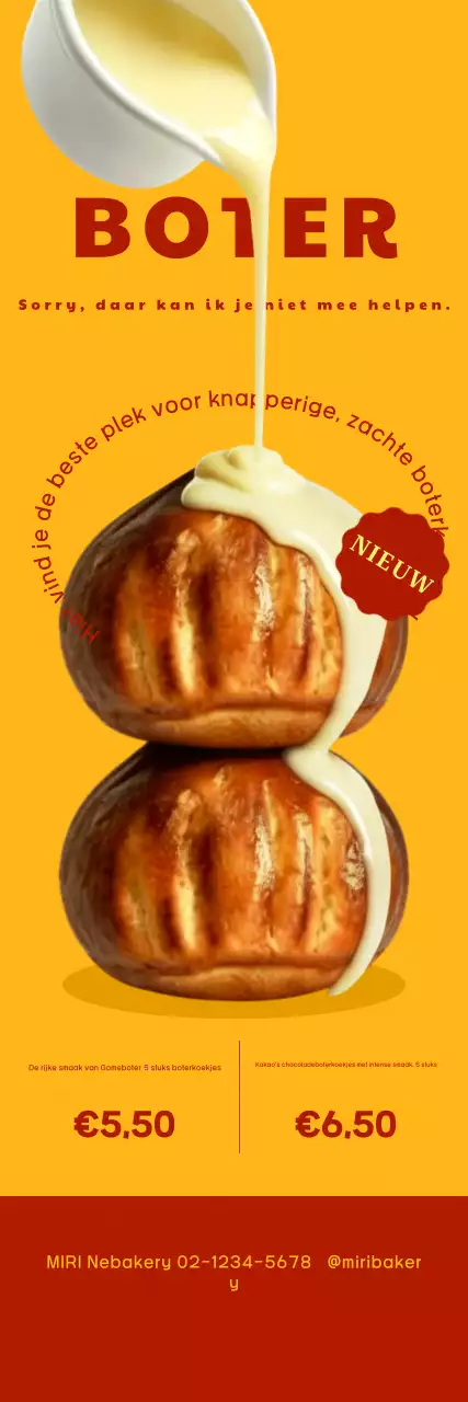 Aanbieding voor gele rijstwafels met boter