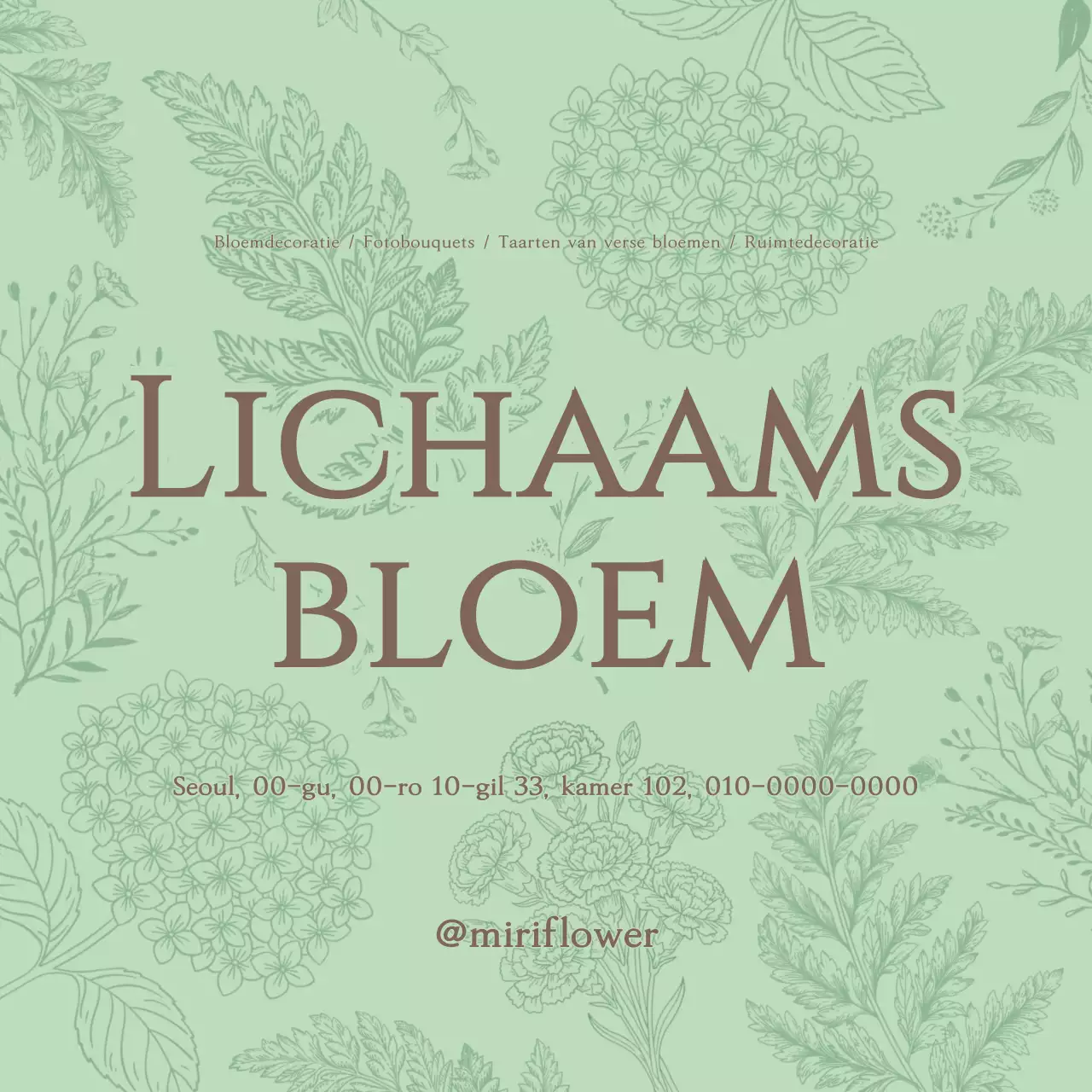 Promotie van Yeondu Minimalistische Bloemenwinkel