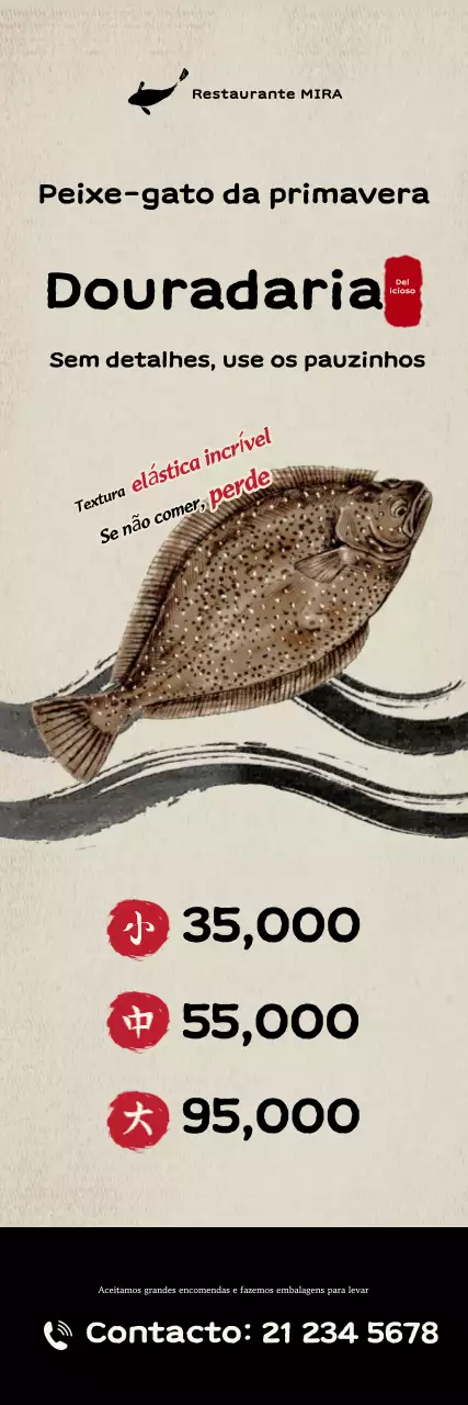 Promoção do menu de linguado cinza simples da primavera
