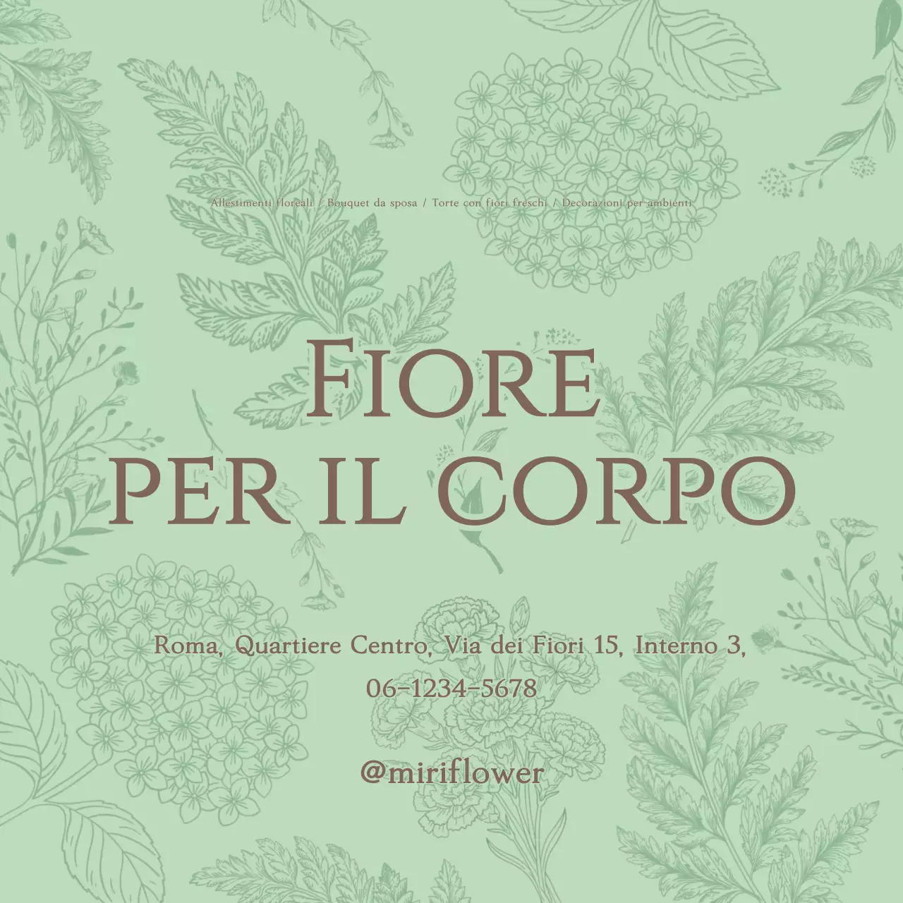 Promozioni del negozio di fiori minimalista di Yeondu