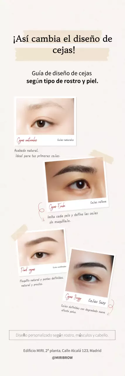 Guía para un diseño de cejas impecable en tonos beige