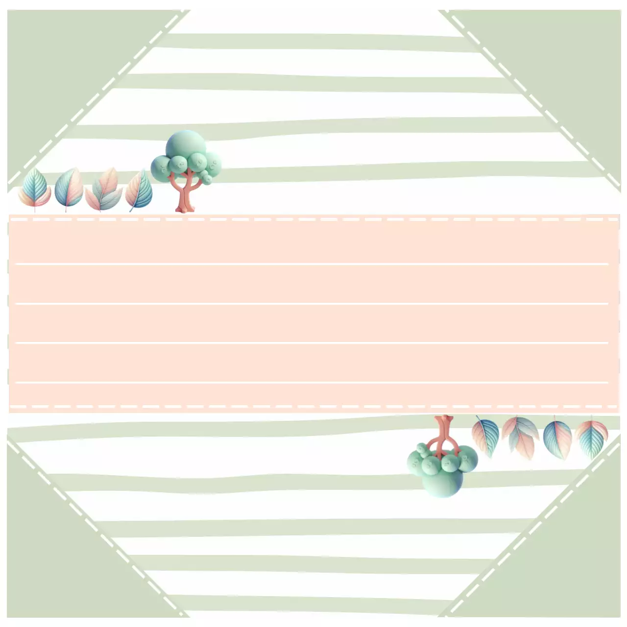 초록색 아기자기한 줄노트