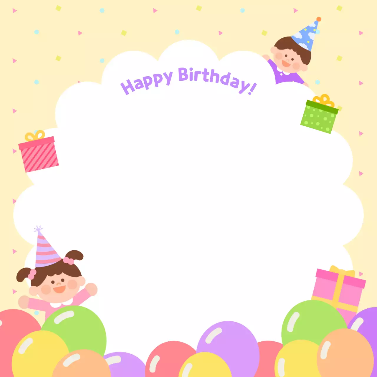 핑크 아기자기한 생일 편지