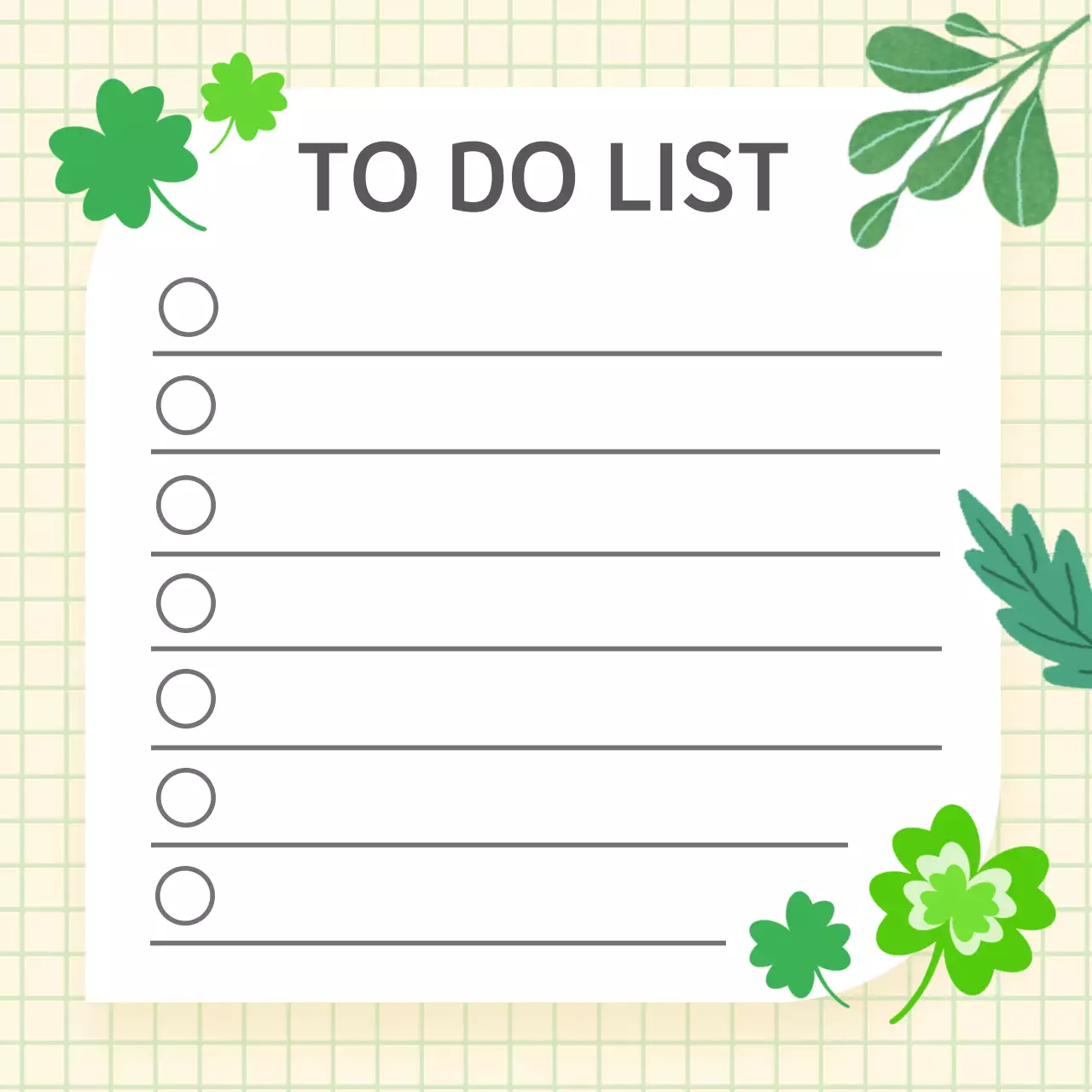 초록 심플 일정 안내