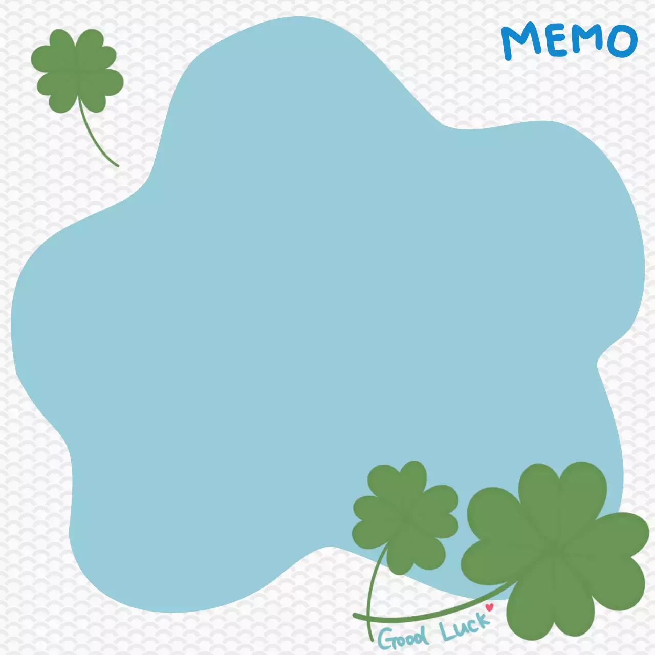 하늘색 심플 행운의 편지