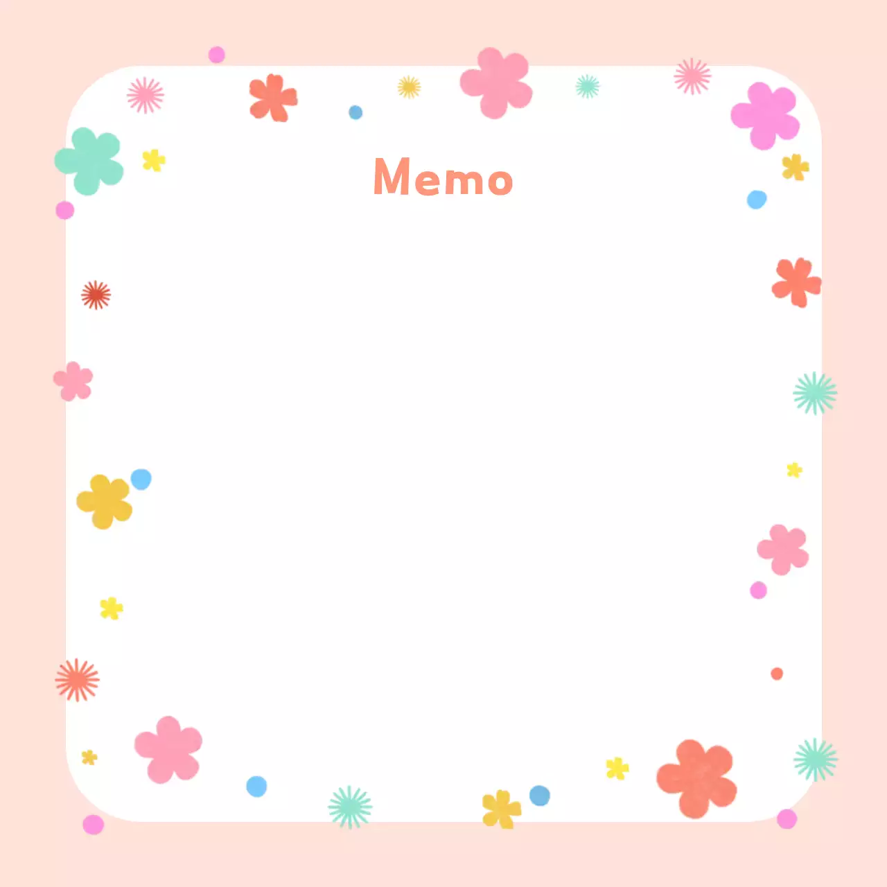 분홍 아기자기한 꽃 프레임