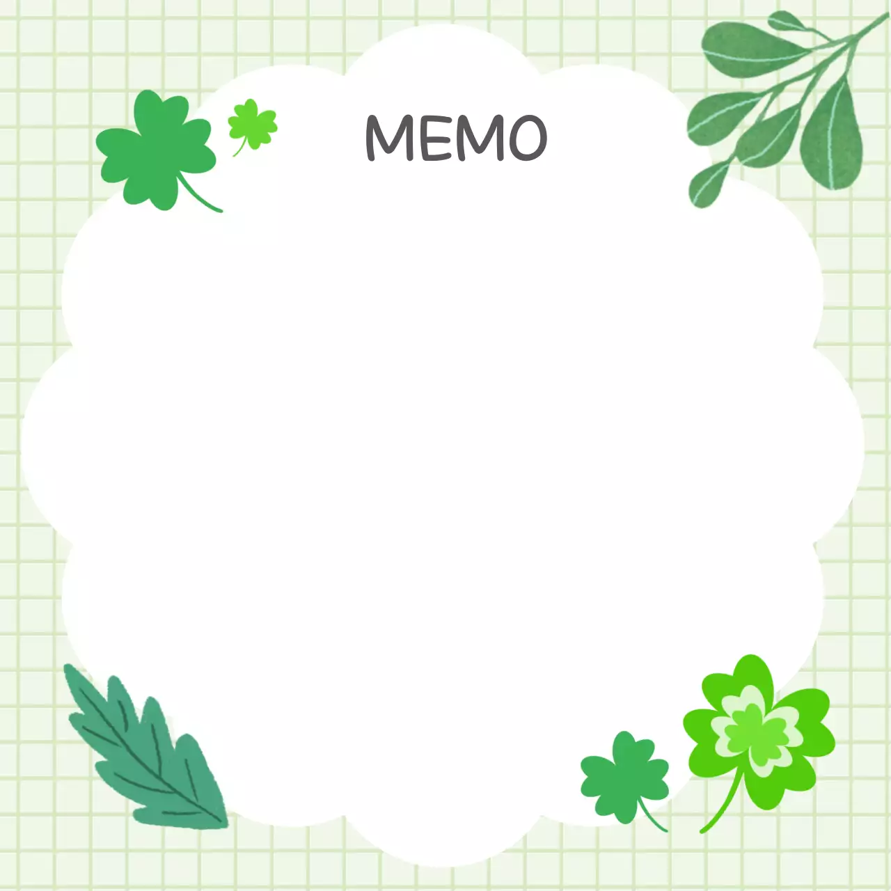 초록 심플 메모지