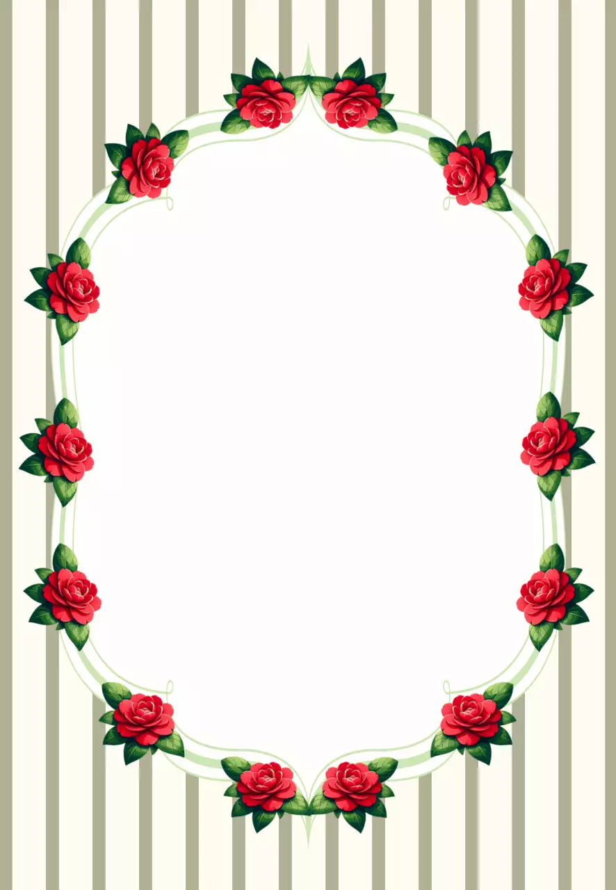 초록색 줄무늬 프레임 노트