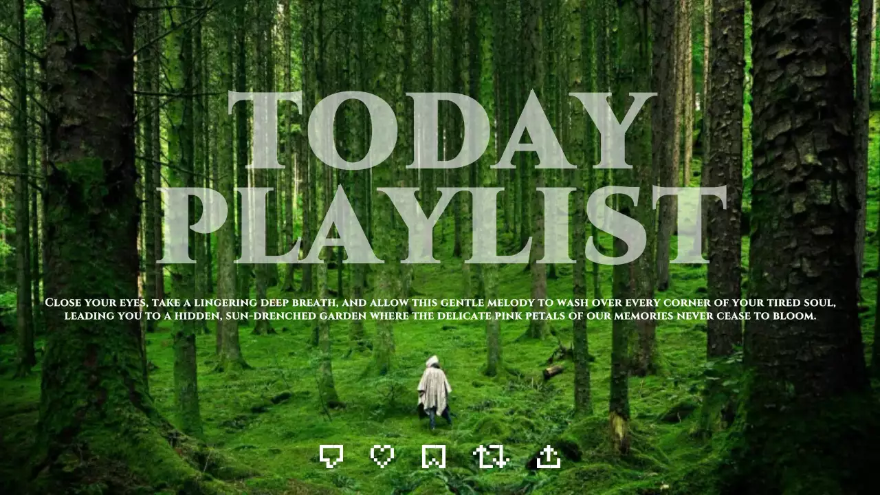 초록 심플 자연 플레이리스트 안내