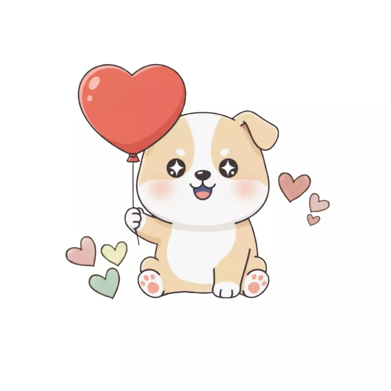 핑크 아기자기한 반려동물 안내