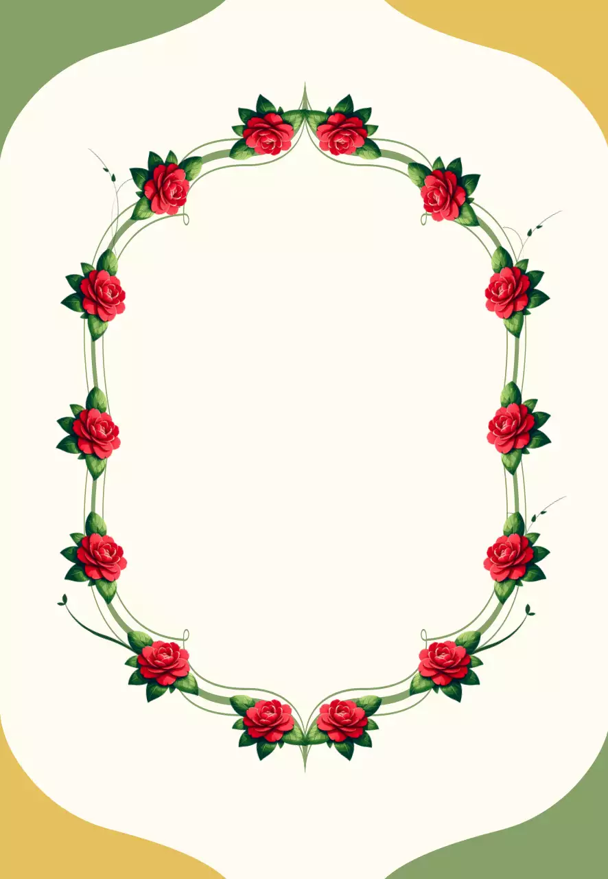 베이지색 아기자기 꽃 프레임 노트