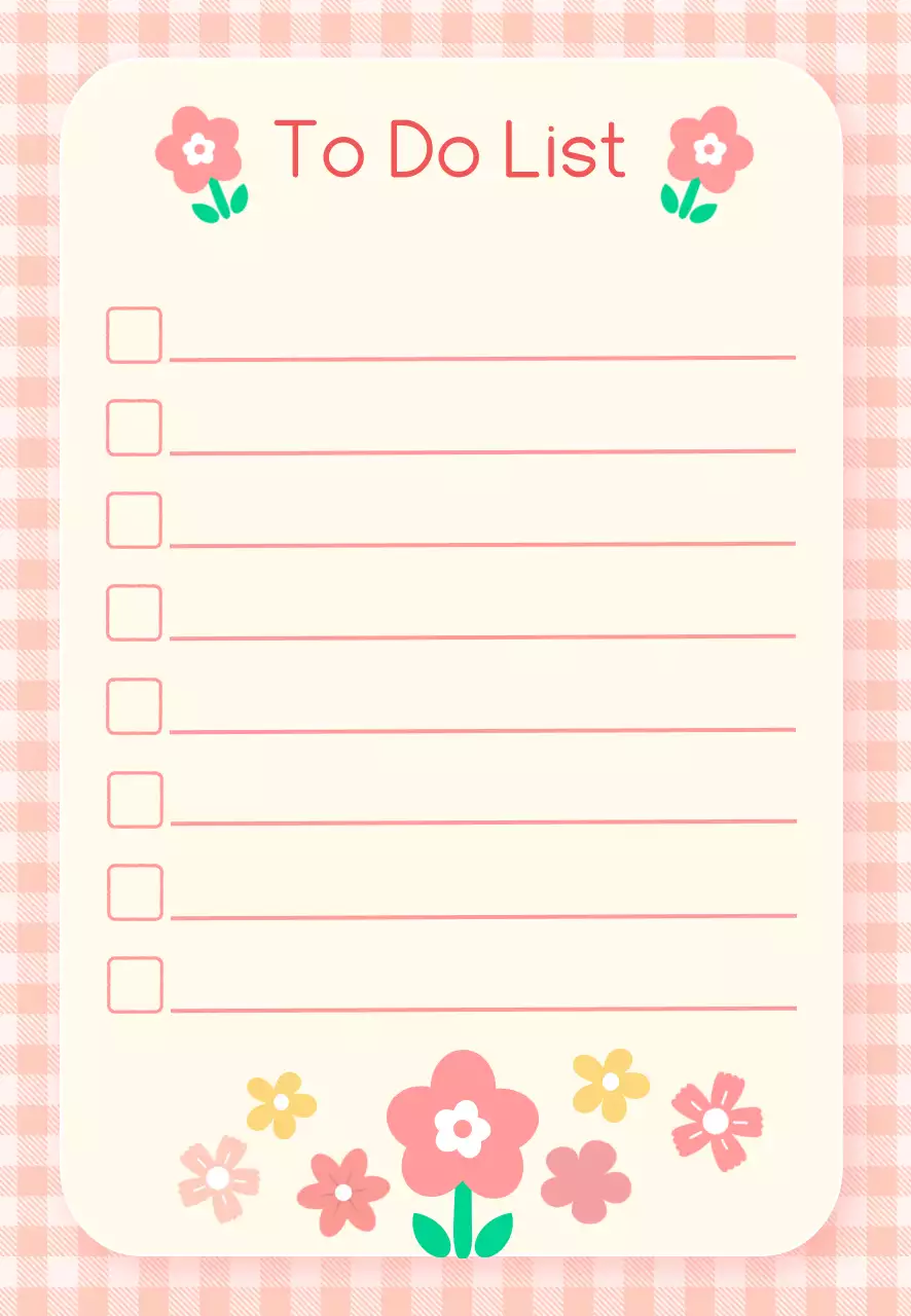 핑크 아기자기한 목록 리스트