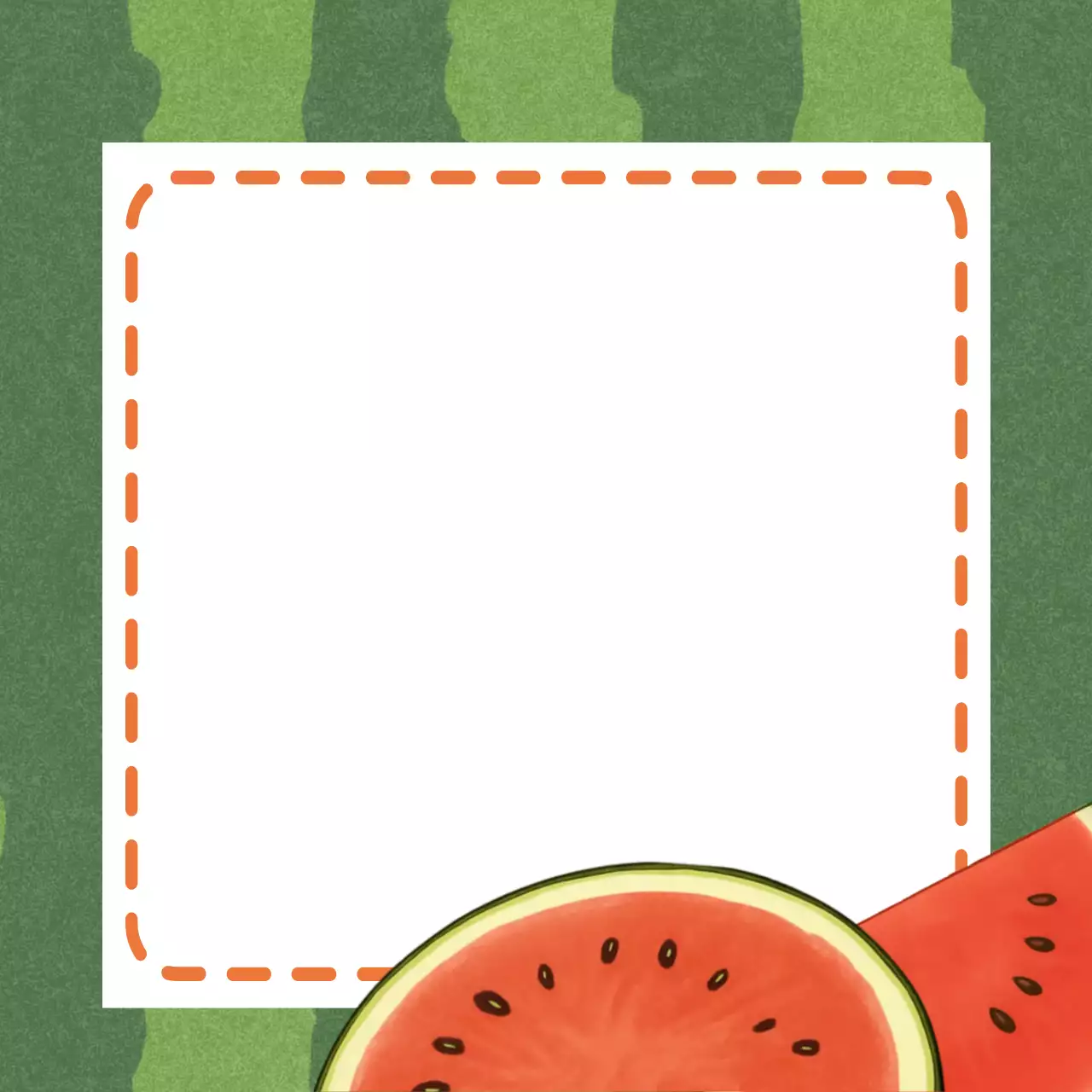 초록 심플 수박 여름홍보