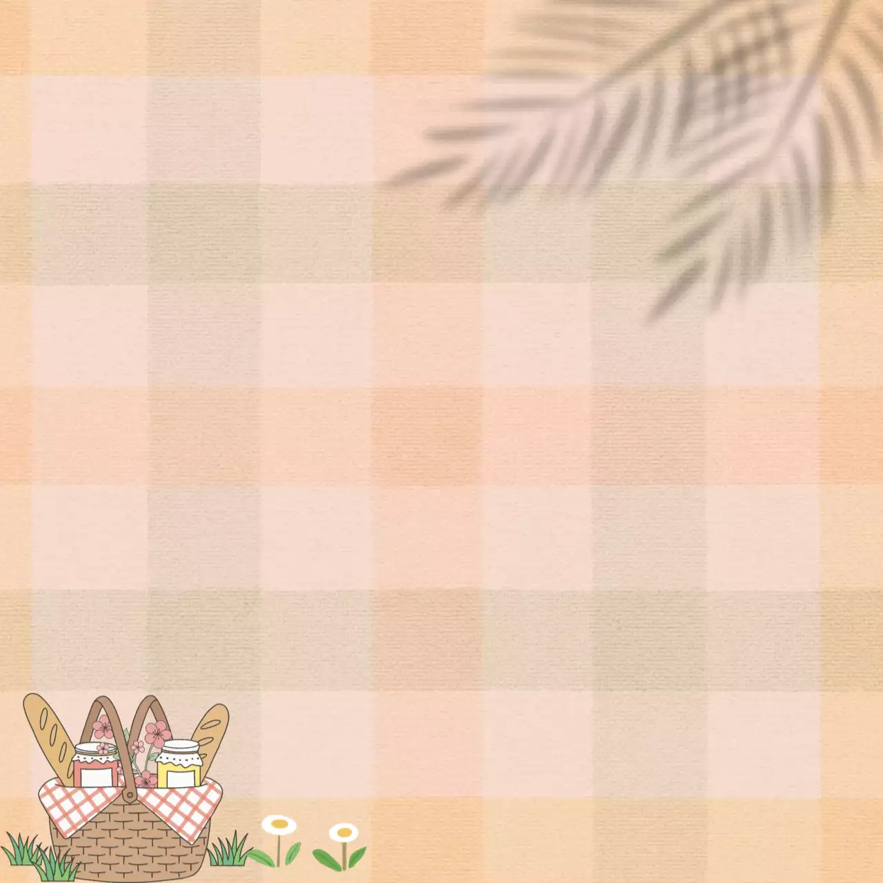 베이지 아기자기한 피크닉 안내