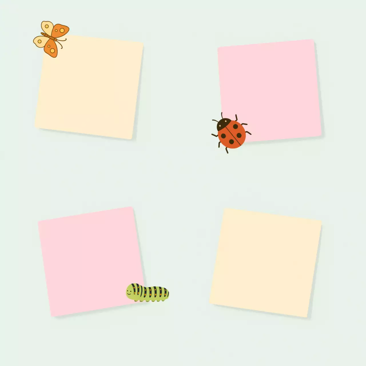 연두 아기자기한 여름방학 곤충채집