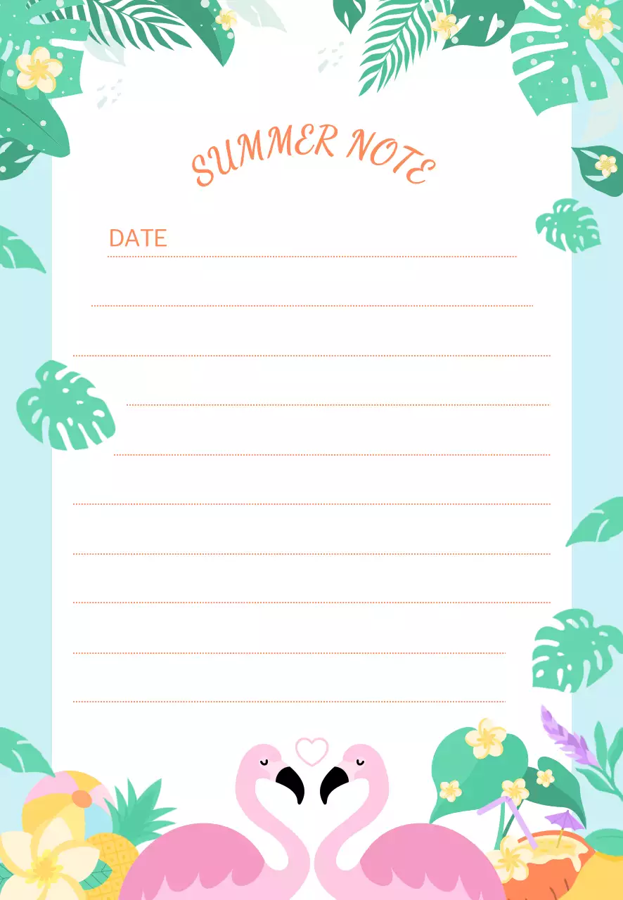 연두색 미니멀 여름 노트 다이어리