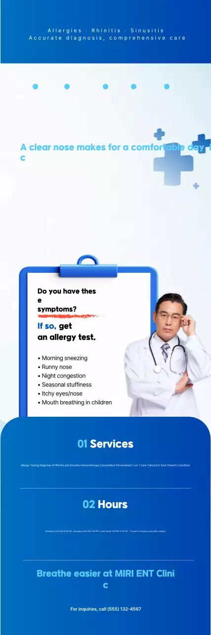Blue Simple Rhinitis Treatment Guide