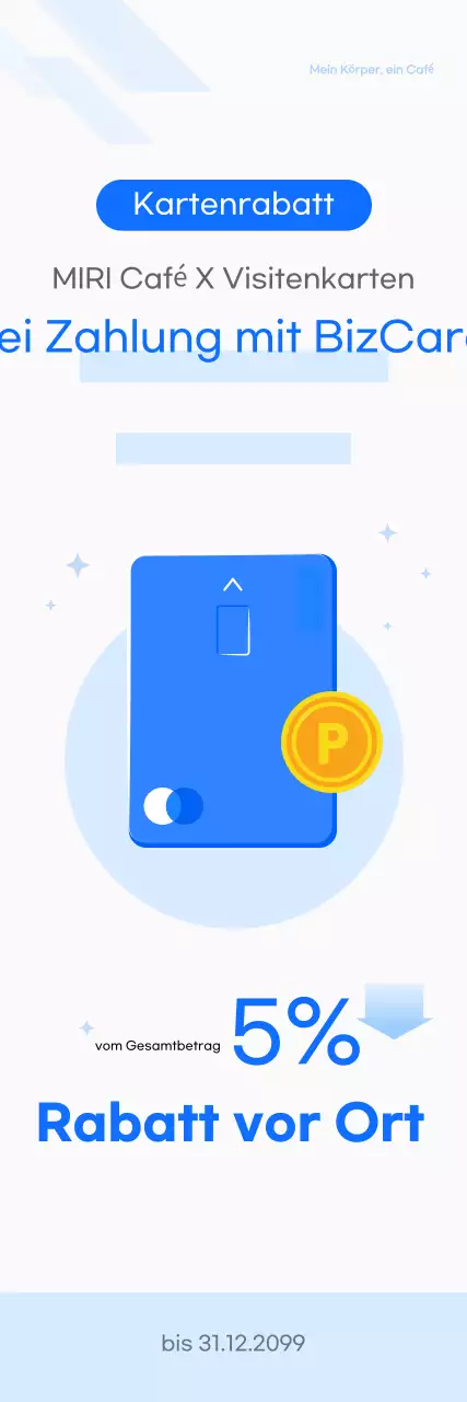 Blue Simple Card Rabattaktion