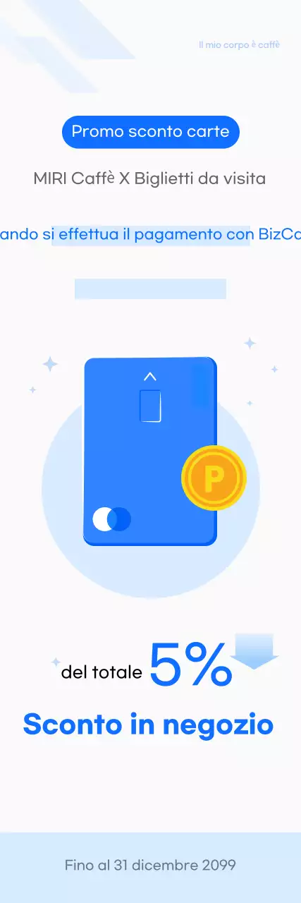 Promozione con sconto sulla carta Blue Simple